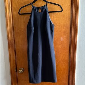 VTG LAUNDRY BY SHELLI SEGAL HIGH NECK LITTLE BLACK DRESS